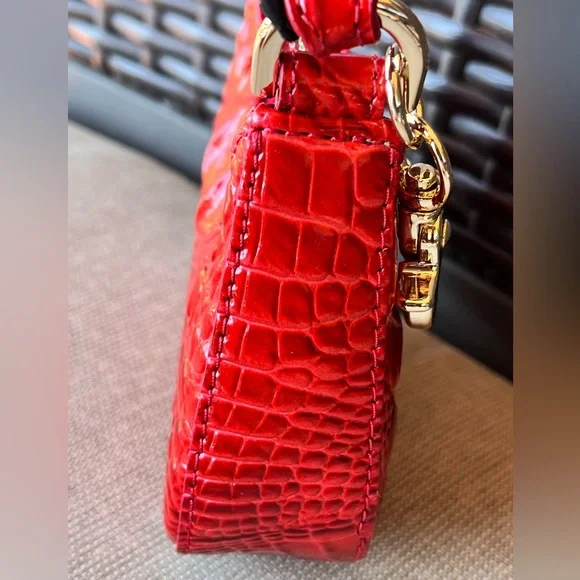 NWT Brahmin Lollie in RED EMBRACE Melbourne Micro Bag Wristlet